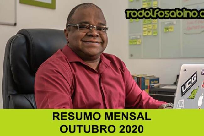 Rodolfo Sabino - Resumo Mensal - Outubro 2020